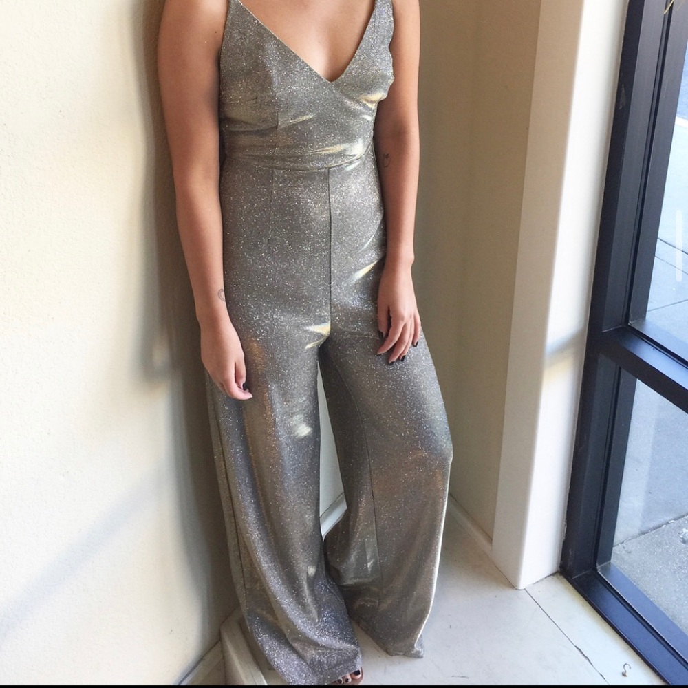 Gold sparkly jumpsuit